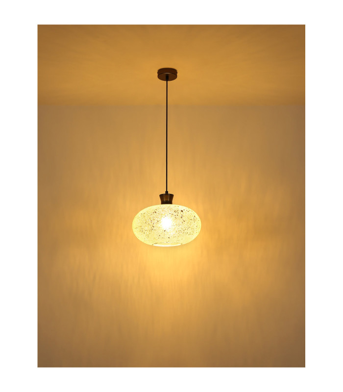 Brokana Spherical Pendant Ceiling Light Matt Gunmetal 1x E27-6