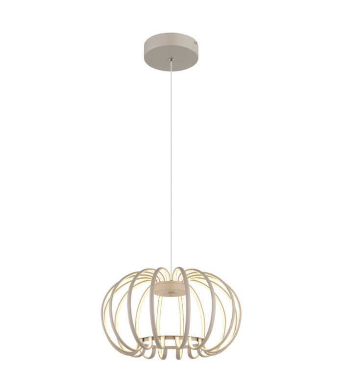 Ribbon Integrated Led Pendant Ceiling Light Matt Sand Colour 3000K-1
