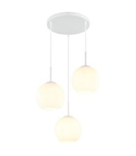 Andre Cluster Pendant Ceiling Light Matt White 3x E27-1