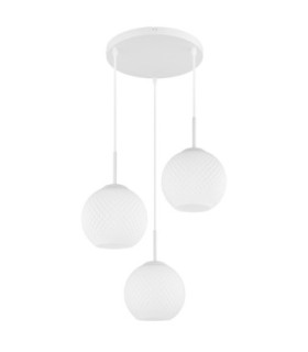 Andre Cluster Pendant Ceiling Light Matt White 3x E27-2