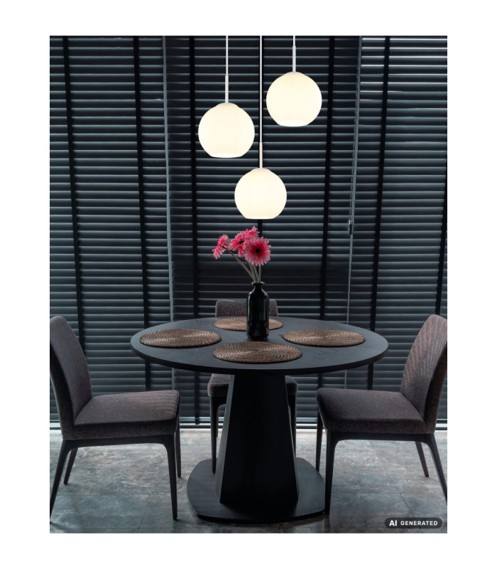 Andre Cluster Pendant Ceiling Light Matt White 3x E27-4