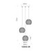 Andre Cluster Pendant Ceiling Light Matt White 3x E27-5