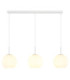 Andre Bar Pendant Ceiling Light Matt White 3x E27-3
