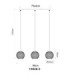 Andre Bar Pendant Ceiling Light Matt White 3x E27-6