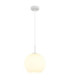 Andre Globe Pendant Ceiling Light Matt White 1x E27-1