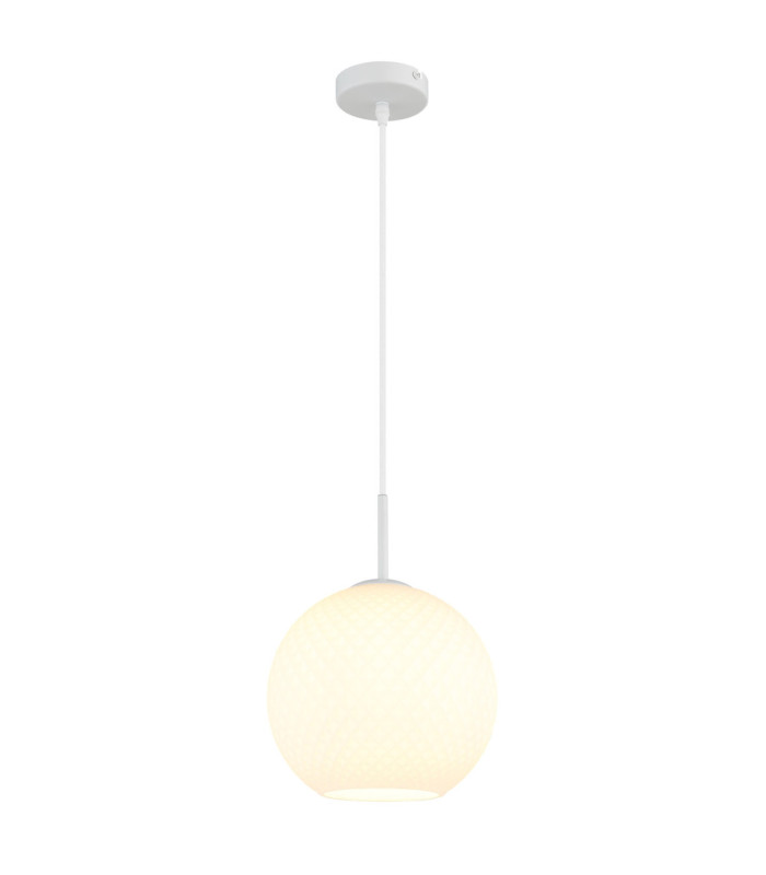 Andre Globe Pendant Ceiling Light Matt White 1x E27-1