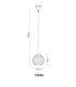 Andre Globe Pendant Ceiling Light Matt White 1x E27-6