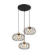 Greys Cluster Pendant Ceiling Light Matt Black 3x E27-1