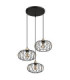 Greys Cluster Pendant Ceiling Light Matt Black 3x E27-2