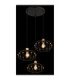 Greys Cluster Pendant Ceiling Light Matt Black 3x E27-4