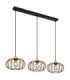 Greys Bar Pendant Ceiling Light Matt Black 3x E27-1