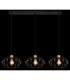 Greys Bar Pendant Ceiling Light Matt Black 3x E27-5