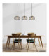 Greys Bar Pendant Ceiling Light Matt Black 3x E27-7