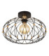 Greys Semi Flush Ceiling Light Matt Black 1x E27-1