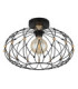 Greys Semi Flush Ceiling Light Matt Black 1x E27-2