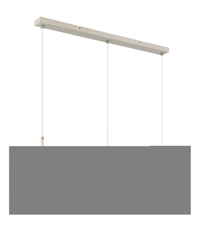 Deleon Bar Pendant Ceiling Light Matt Sand Colour  3x E27-1