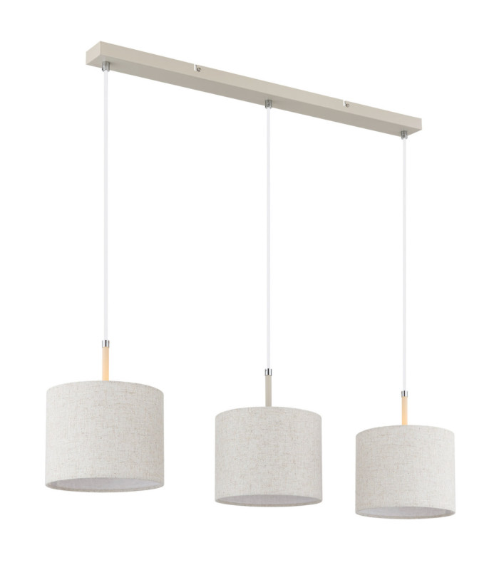 Deleon Bar Pendant Ceiling Light Matt Sand Colour  3x E27-2
