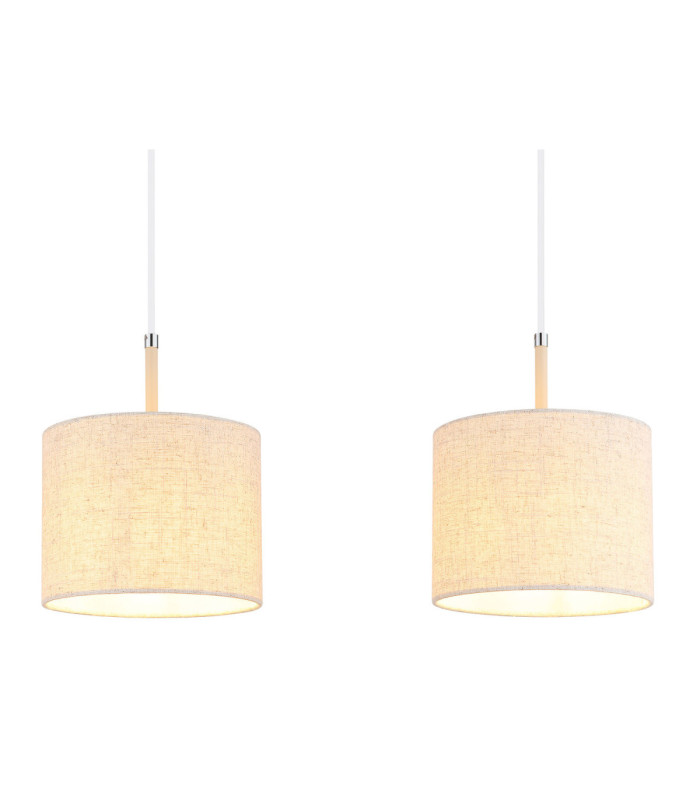 Deleon Bar Pendant Ceiling Light Matt Sand Colour  3x E27-4