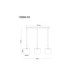 Deleon Bar Pendant Ceiling Light Matt Sand Colour  3x E27-7