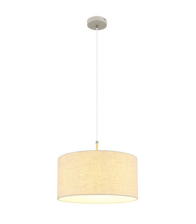 Deleon Cylindrical Pendant Ceiling Light Matt Sand Colour  1x E27-1