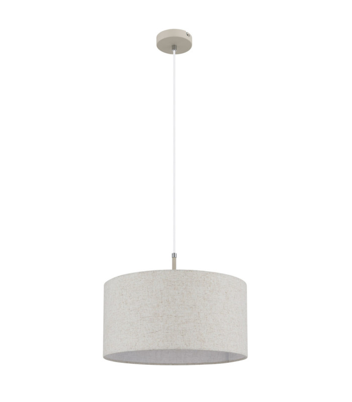 Deleon Cylindrical Pendant Ceiling Light Matt Sand Colour  1x E27-2