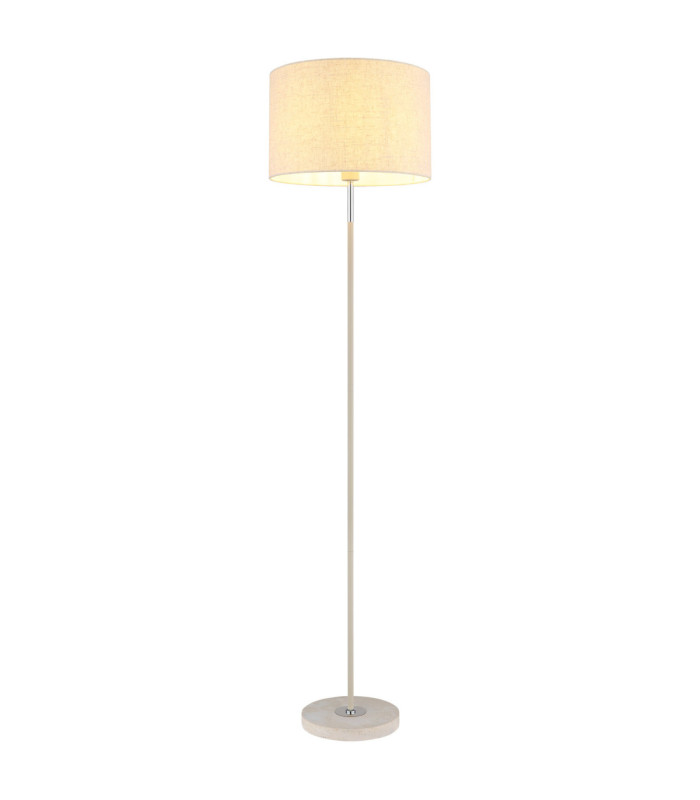Deleon Floor Lamp With Shade Matt Sand Colour  1x E27-1