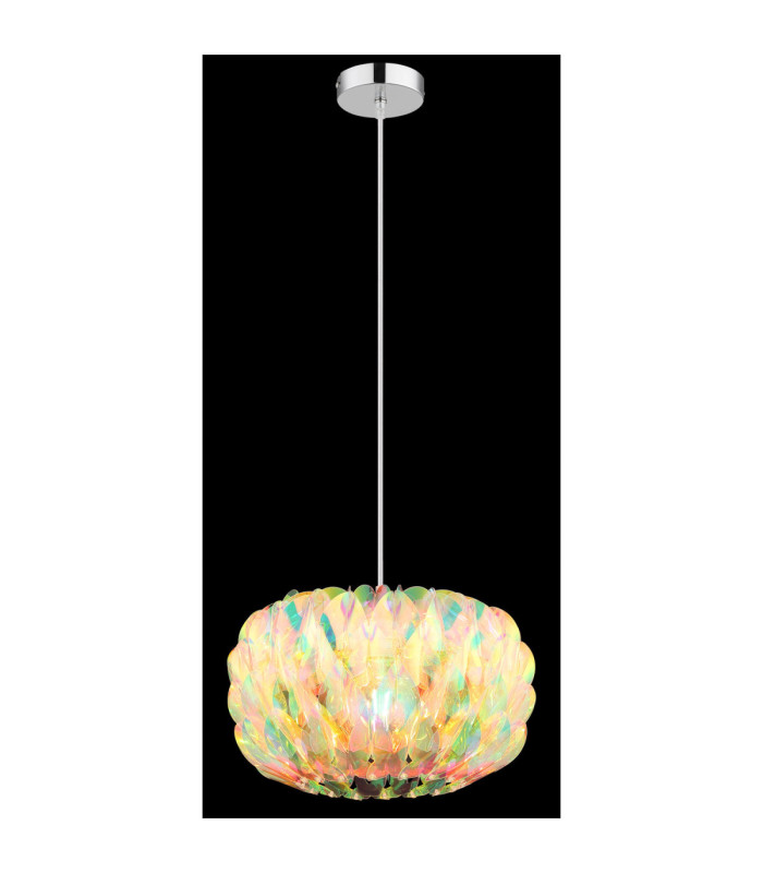 Juana Spherical Pendant Ceiling Light Chrome 1x E27-4