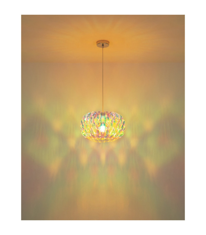 Juana Spherical Pendant Ceiling Light Chrome 1x E27-5
