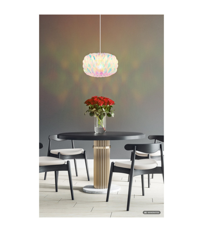 Juana Spherical Pendant Ceiling Light Chrome 1x E27-6