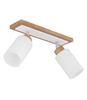Rowena Twin Ceiling Spotlight Brown 2x E27-2