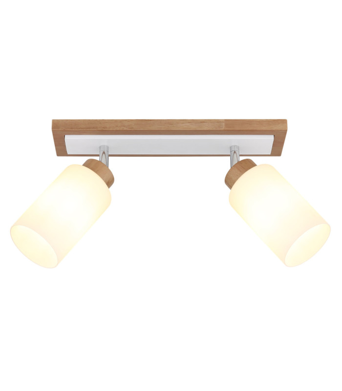 Rowena Twin Ceiling Spotlight Brown 2x E27-3