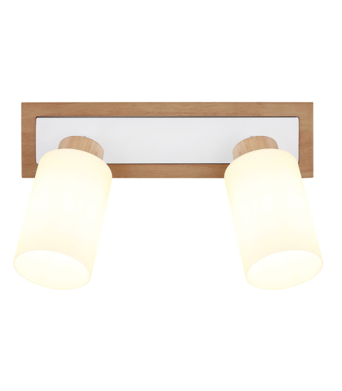 Rowena Twin Ceiling Spotlight Brown 2x E27-4
