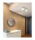 Rowena Twin Ceiling Spotlight Brown 2x E27-6