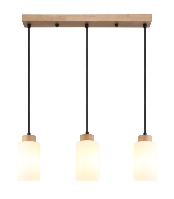 Rowena Bar Pendant Ceiling Light Brown 3x E27-3
