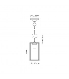 Ceiling Pendant, 1 x E27, IP54, Graphite Black - 2