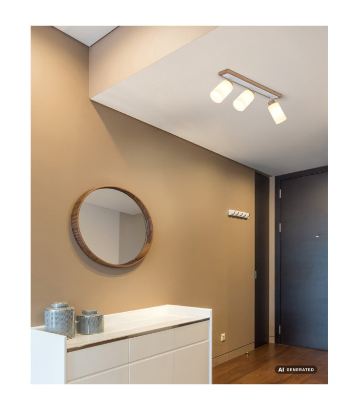 Rowena Ceiling Spotlight Bar Brown 3x E27-6