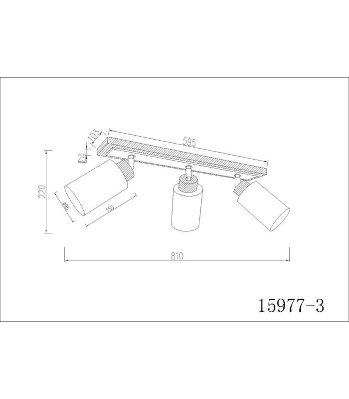 Rowena Ceiling Spotlight Bar Brown 3x E27-7