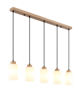 Rowena Bar Pendant Ceiling Light Brown 5x E27-1