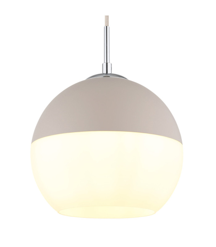 Ragusa 25cm Globe Pendant Ceiling Light Matt Sand Colour  1x E27-3