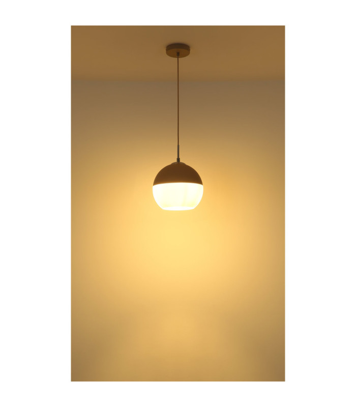 Ragusa 25cm Globe Pendant Ceiling Light Matt Sand Colour  1x E27-4