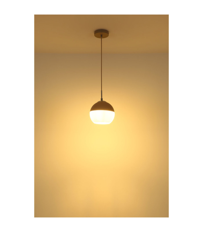 Ragusa 20cm Globe Pendant Ceiling Light Matt Sand Colour  1x E27-4