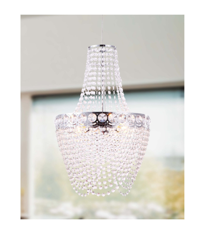 Stromboli Pendant Ceiling Light Chrome 3x E27-5