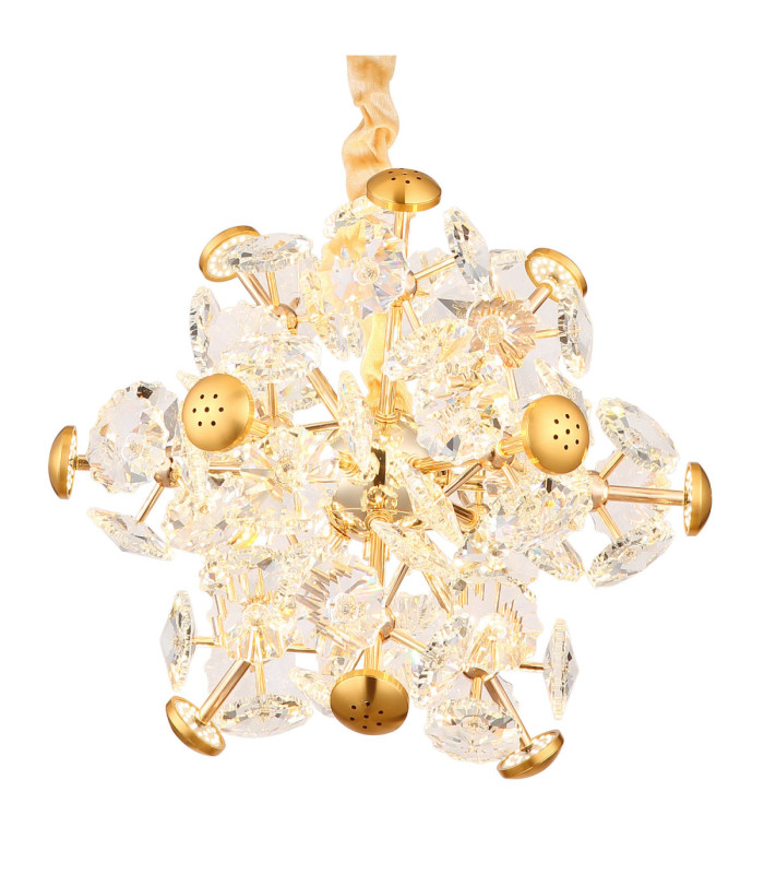 Floriella Integrated LED Pendant Ceiling Light Gold Colours 3000K-3