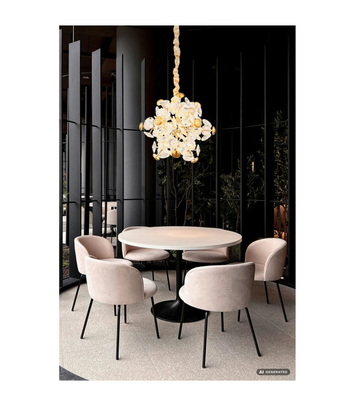 Floriella Integrated LED Pendant Ceiling Light Gold Colours 3000K-5