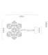 Floriella Integrated LED Pendant Ceiling Light Gold Colours 3000K-6