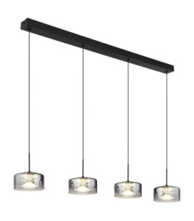 Belinda Integrated LED Bar Pendant Ceiling Light Matt Black 4000K-1