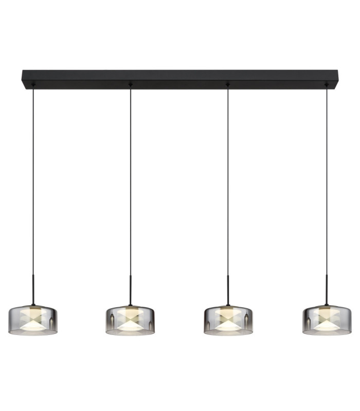 Belinda Integrated LED Bar Pendant Ceiling Light Matt Black 4000K-3