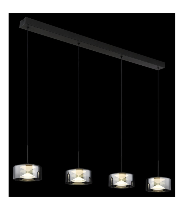 Belinda Integrated LED Bar Pendant Ceiling Light Matt Black 4000K-4