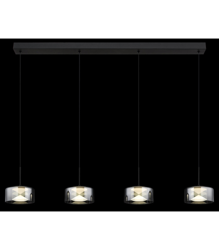 Belinda Integrated LED Bar Pendant Ceiling Light Matt Black 4000K-5