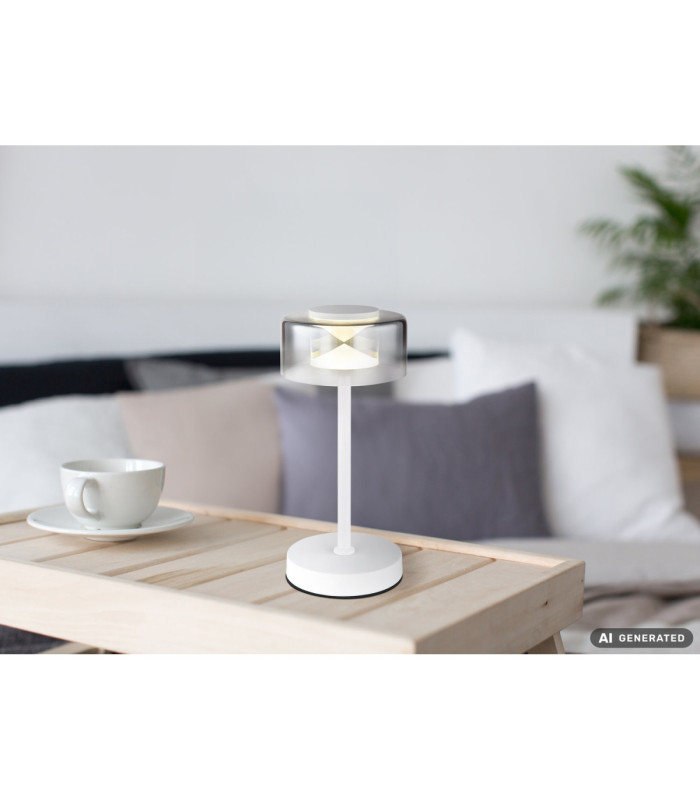 Belinda Integrated Led Table Lamp White 4000K-6